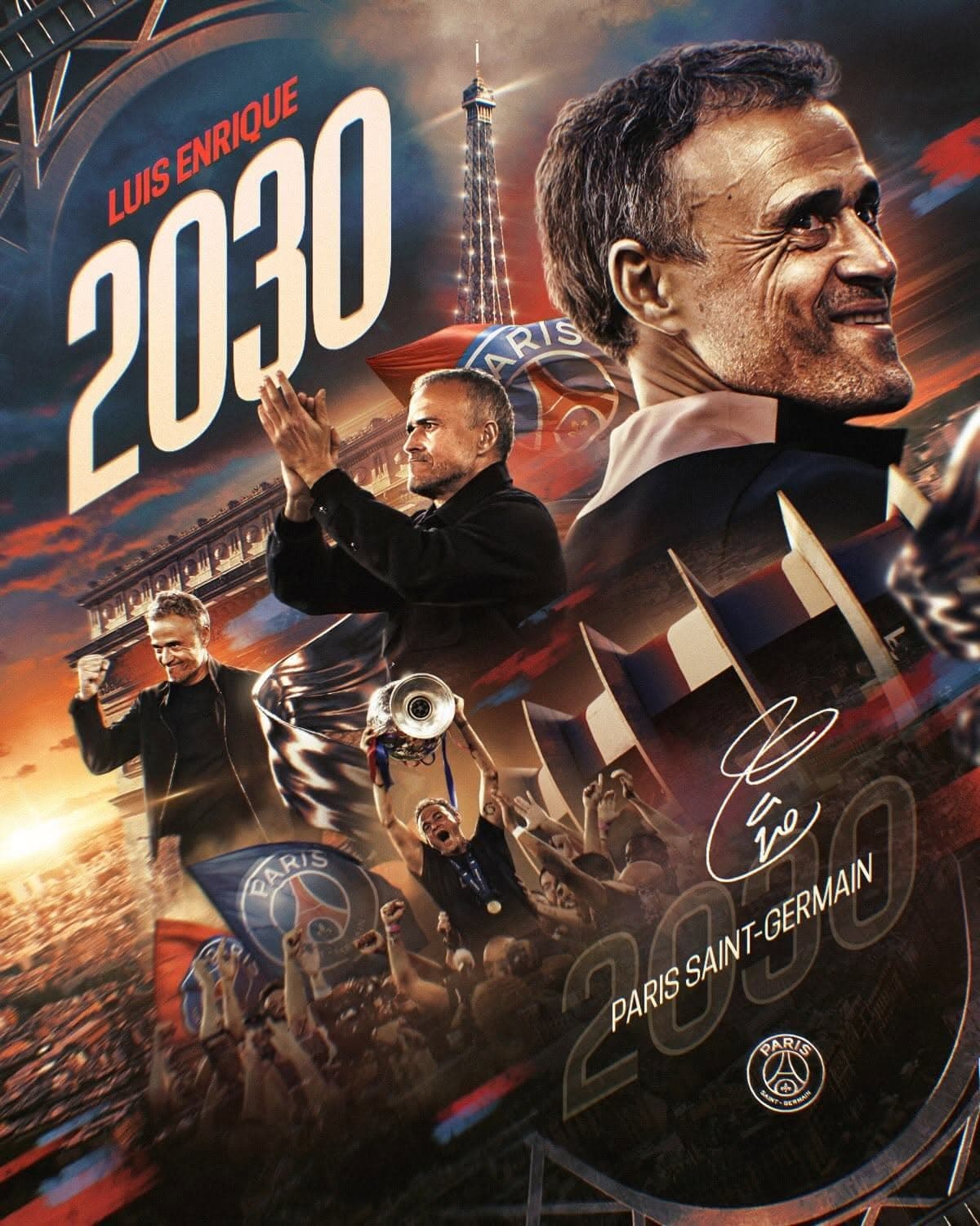 Луис Енрике и петима асове преподписаха с ПСЖ до 2030 година