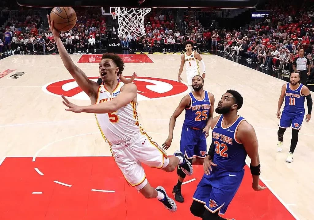 Dyson Daniels of the Atlanta Hawks during the 2026 NBA season